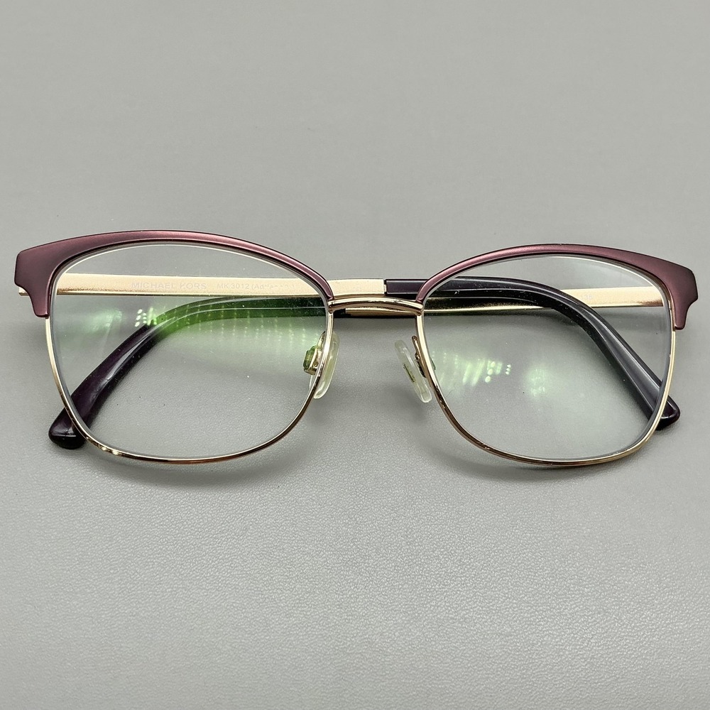 Michael Kors Womens Eyeglasses Frames MK3012 1108 Purple Gold Cat Eye 51-17-135